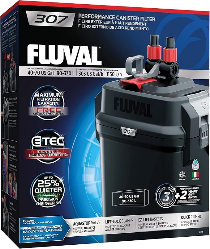 Fluval canister filter for aquariums up to 70 gallons
