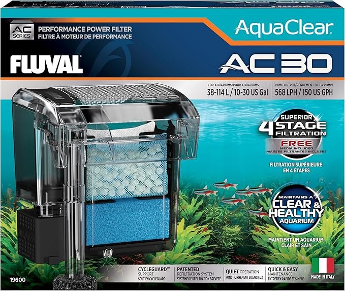 Fluval AC30 hang-on-back power filter for tanks up to 30 gallons